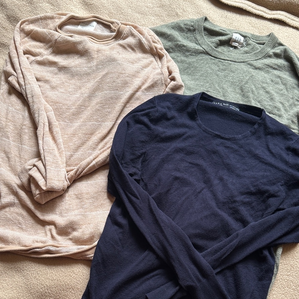 Men's Crewneck Bundle - Navy, Olive, and Beige